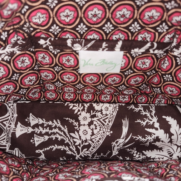 Vera Bradley Brown and Cream Floral Tote Bag - Picture 5 of 16